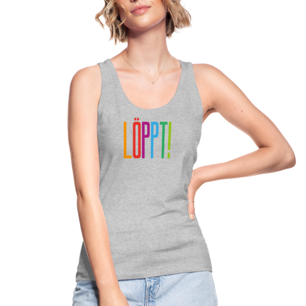 Frauen Bio Tank Top - Löppt! - Grau meliert