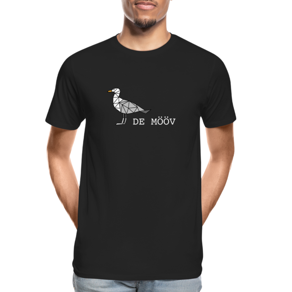 Männer Premium Bio T-Shirt - de mövv (weiss) - Schwarz