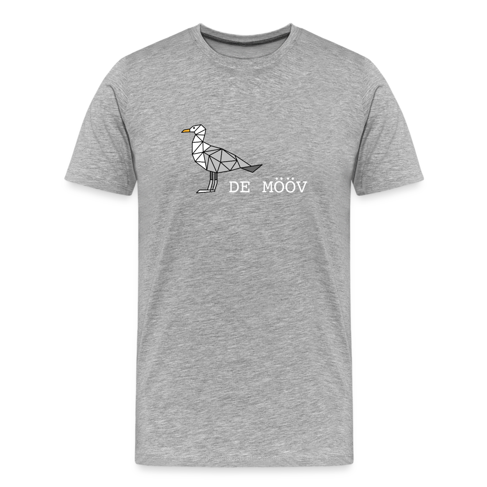 Männer Premium Bio T-Shirt - de mövv (weiss) - Grau meliert