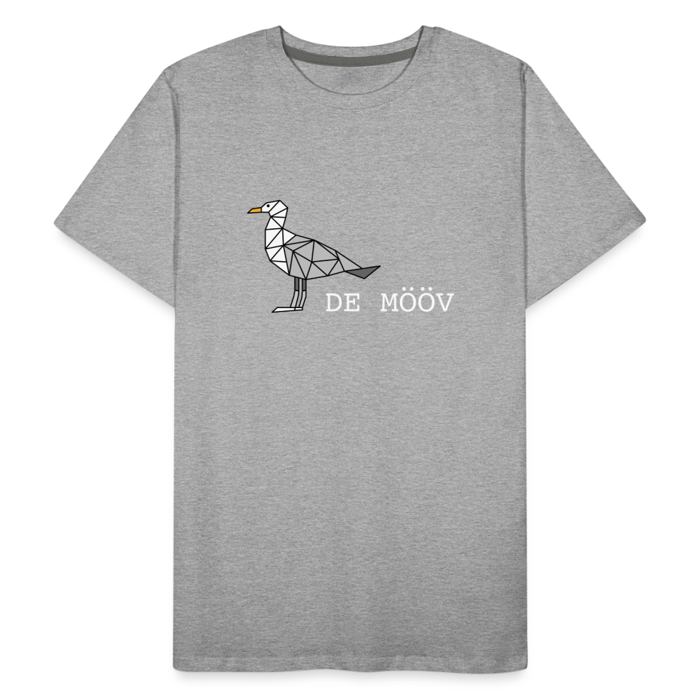 Männer Premium Bio T-Shirt - de mövv (weiss) - Grau meliert