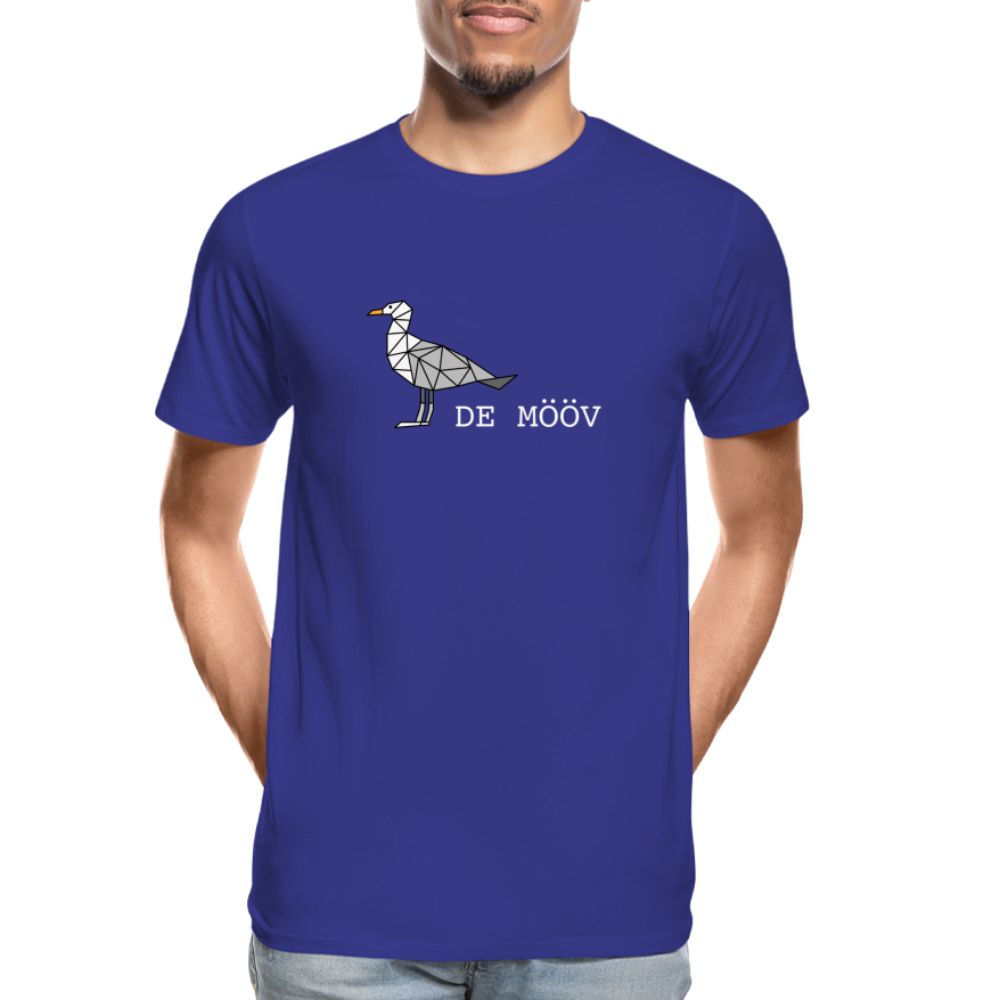 Männer Premium Bio T-Shirt - de mövv (weiss) - Königsblau