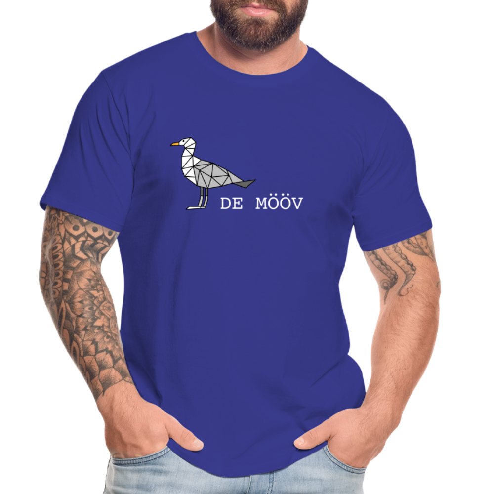 Männer Premium Bio T-Shirt - de mövv (weiss) - Königsblau