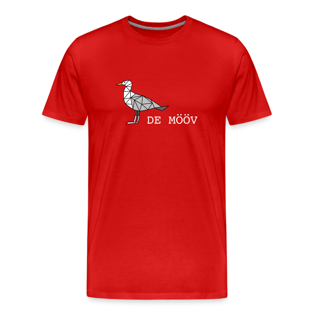 Männer Premium Bio T-Shirt - de mövv (weiss) - Rot