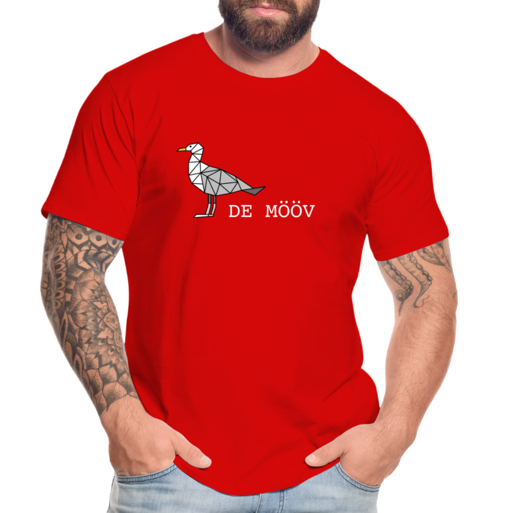Männer Premium Bio T-Shirt - de mövv (weiss) - Rot