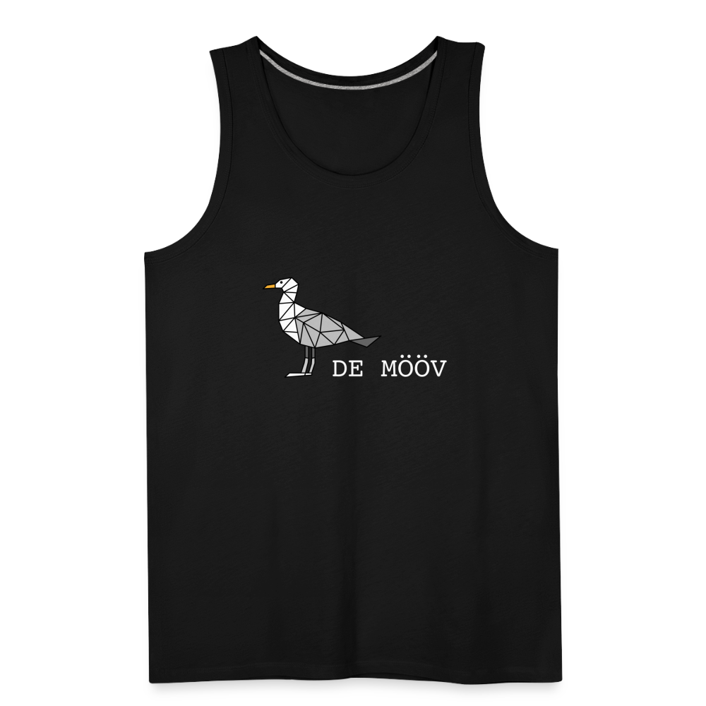 Männer Premium Tank Top - de Mööv (weiss) - Schwarz