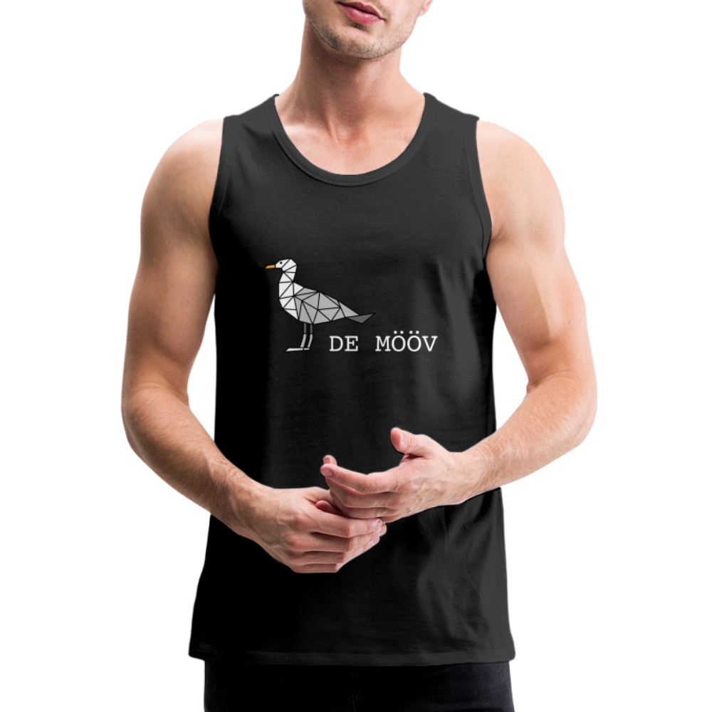 Männer Premium Tank Top - de Mööv (weiss) - Schwarz