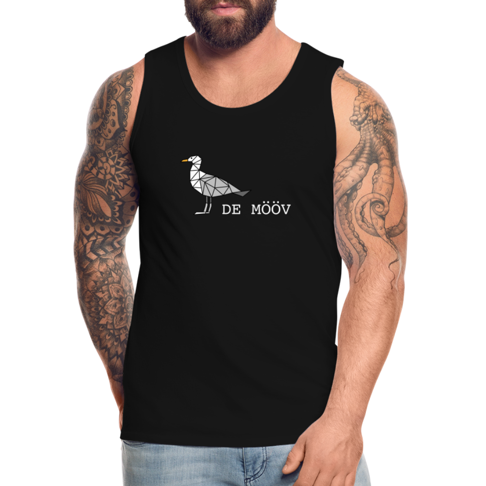 Männer Premium Tank Top - de Mööv (weiss) - Schwarz