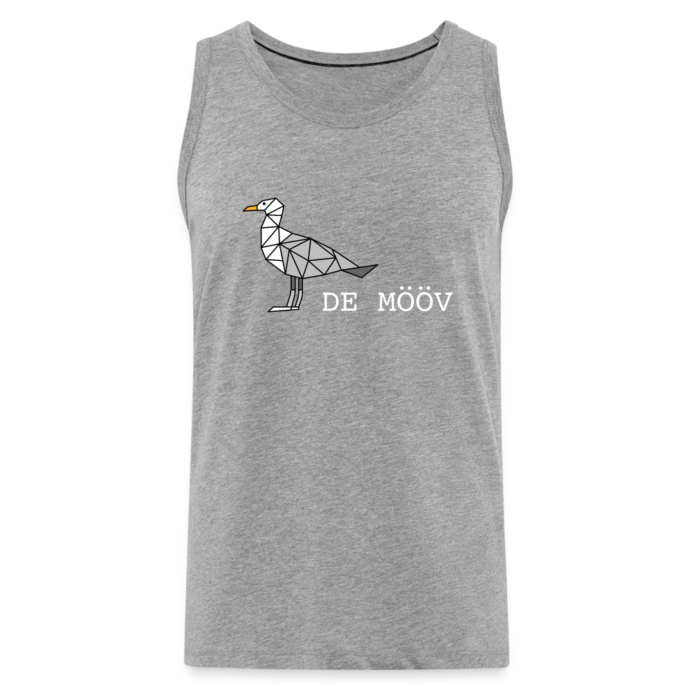 Männer Premium Tank Top - de Mööv (weiss) - Grau meliert