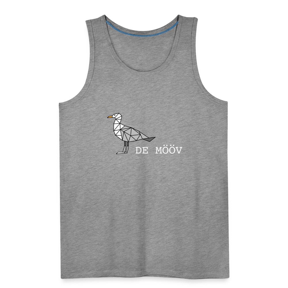 Männer Premium Tank Top - de Mööv (weiss) - Grau meliert