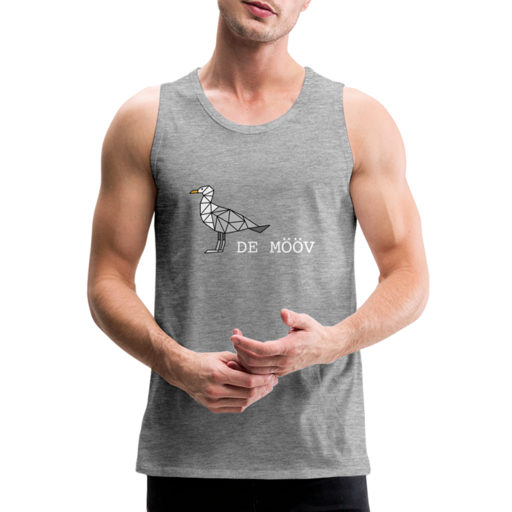 Männer Premium Tank Top - de Mööv (weiss) - Grau meliert