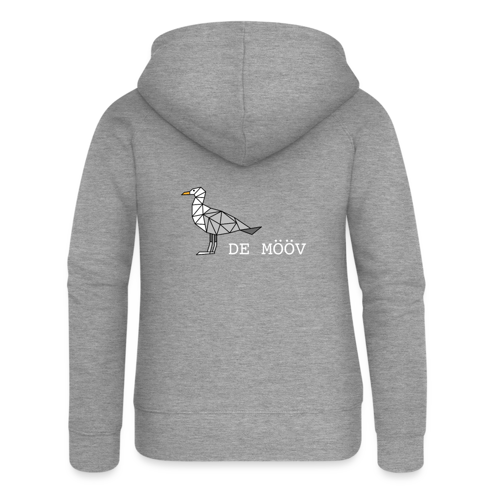 Frauen Premium Kapuzenjacke - de Mööv (weiss) - Grau meliert