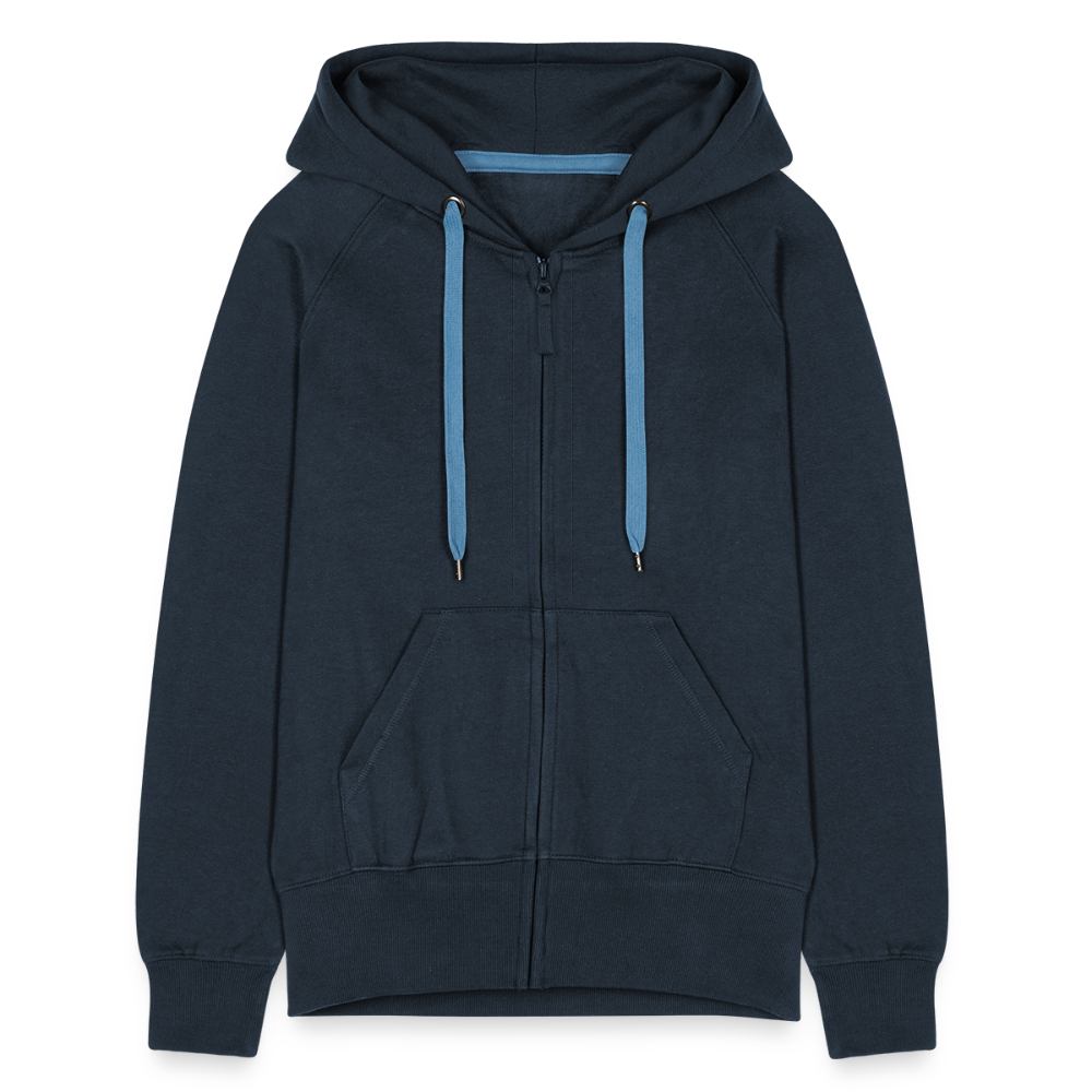 Frauen Premium Kapuzenjacke - de Mööv (weiss) - Navy
