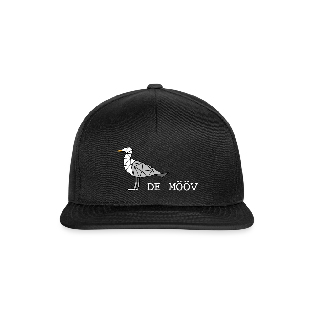 Snapback Cap - de Mööv (weiss) - Schwarz/Schwarz