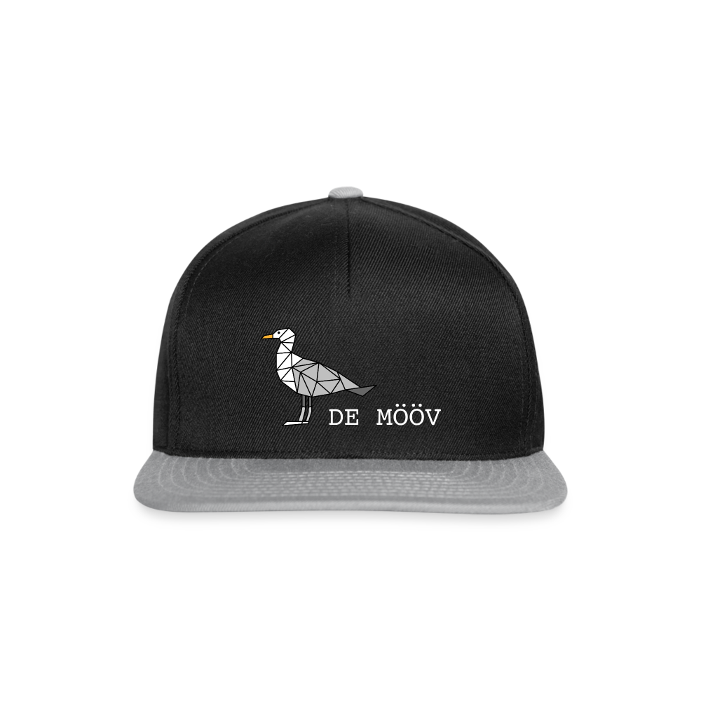 Snapback Cap - de Mööv (weiss) - Schwarz/Grau
