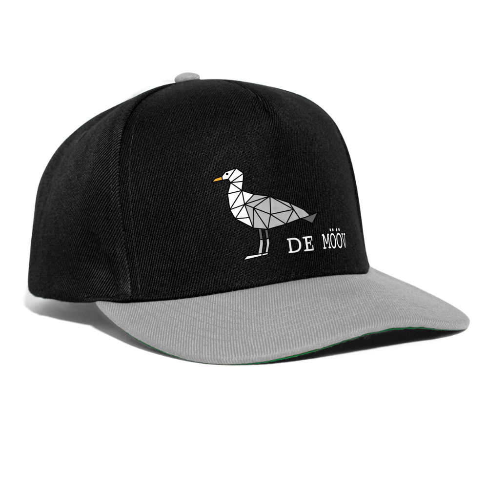 Snapback Cap - de Mööv (weiss) - Schwarz/Grau