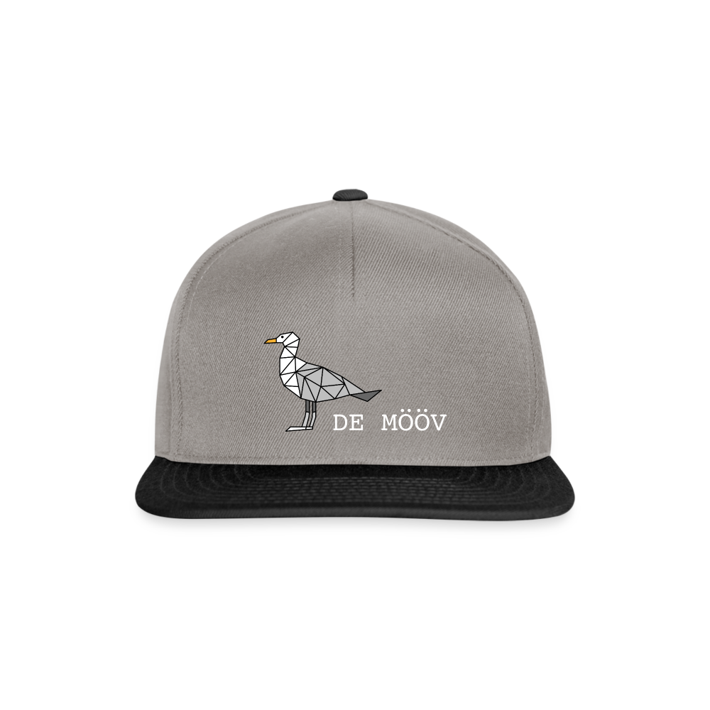 Snapback Cap - de Mööv (weiss) - Graphit/Schwarz