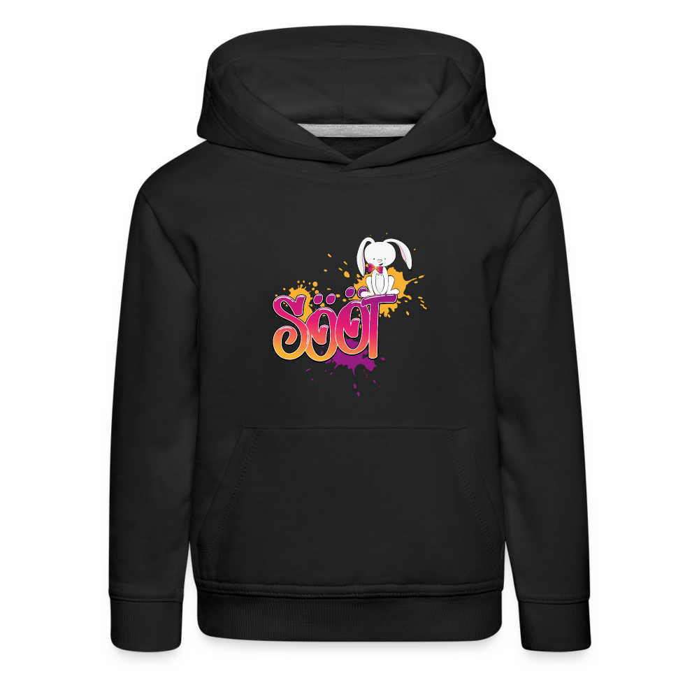 Kinder Premium Hoodie - sööt Haas - Schwarz