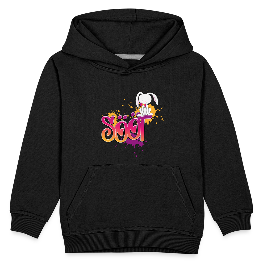 Kinder Premium Hoodie - sööt Haas - Schwarz