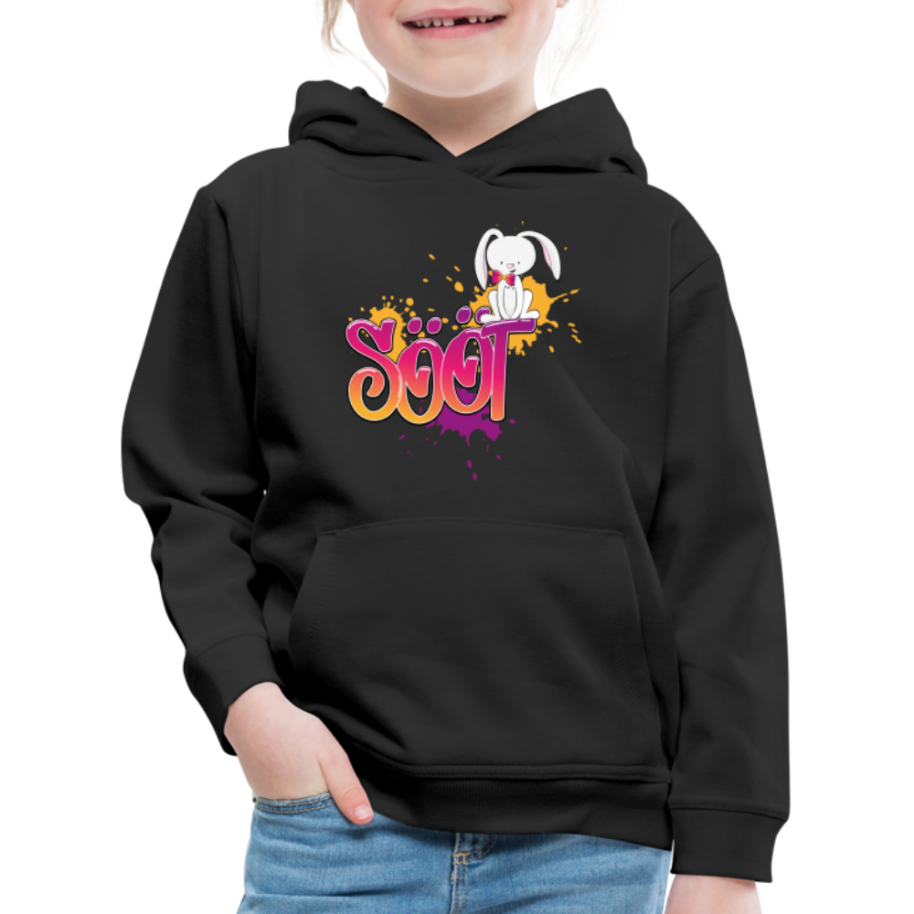 Kinder Premium Hoodie - sööt Haas - Schwarz