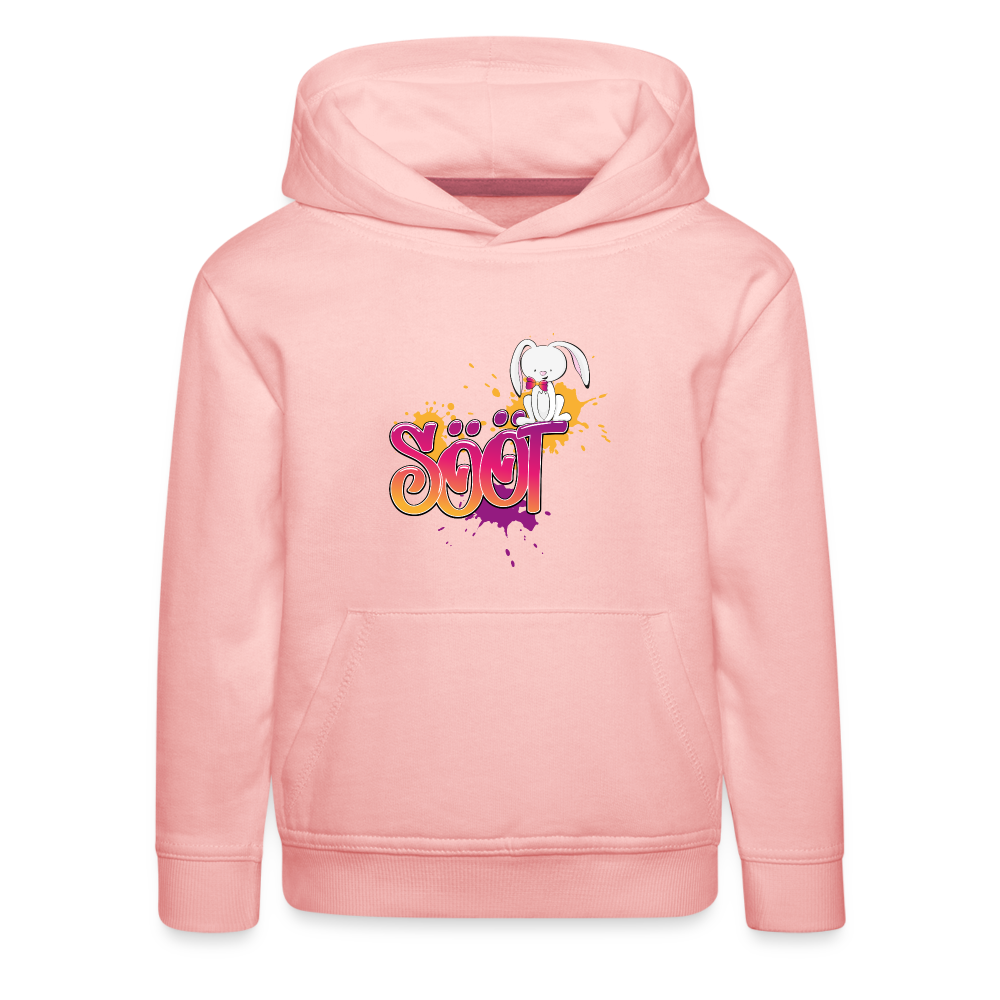 Kinder Premium Hoodie - sööt Haas - Kristallrosa