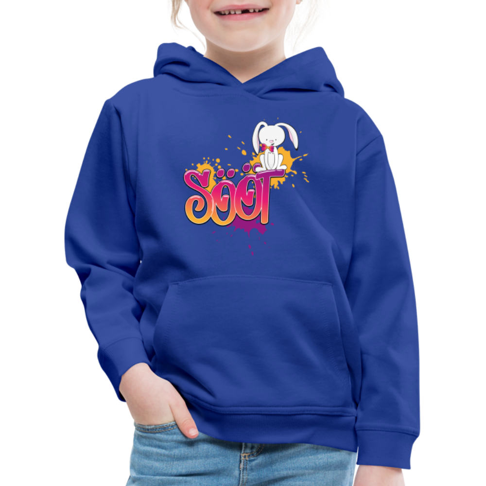 Kinder Premium Hoodie - sööt Haas - Royalblau