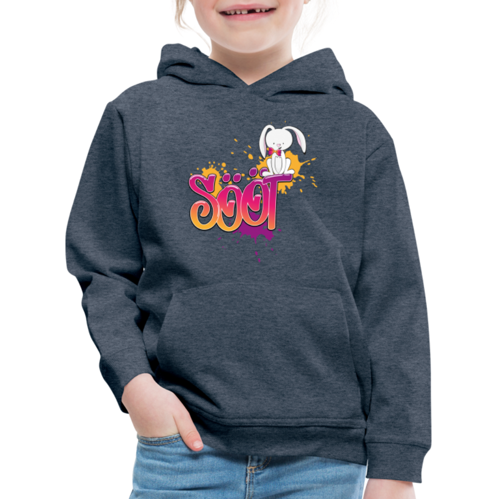 Kinder Premium Hoodie - sööt Haas - Jeansblau