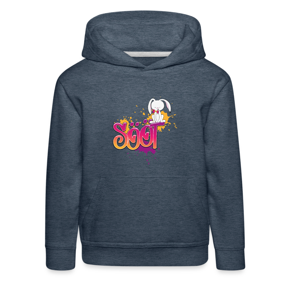Kinder Premium Hoodie - sööt Haas - Jeansblau