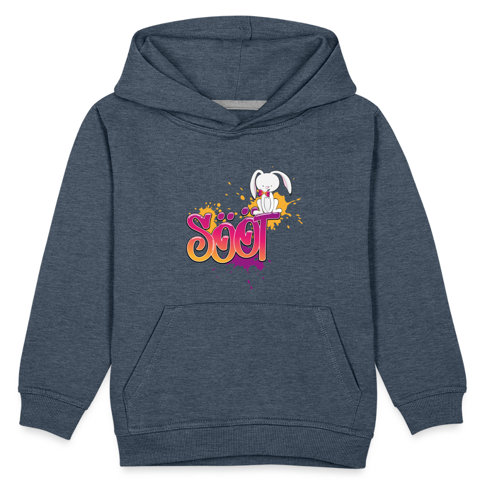 Kinder Premium Hoodie - sööt Haas - Jeansblau