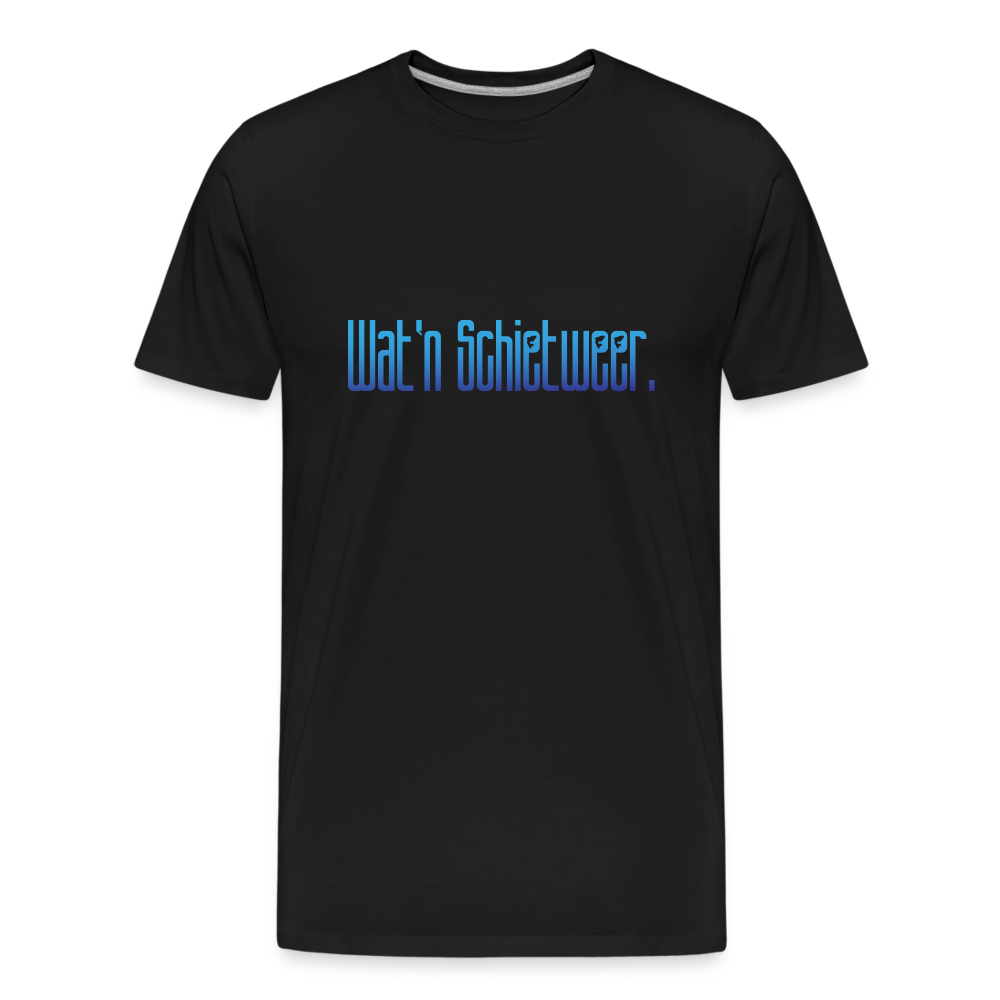 Männer Premium Bio T-Shirt - wat'n Schietweer - Schwarz