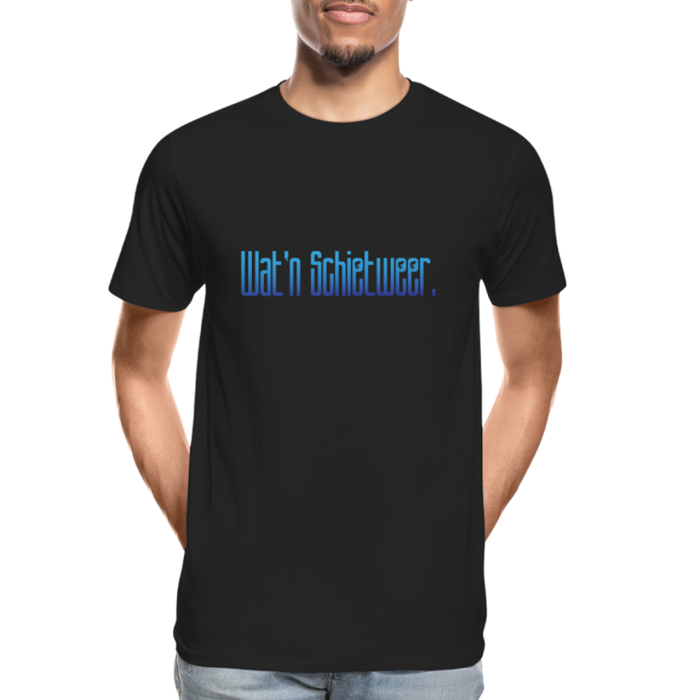 Männer Premium Bio T-Shirt - wat'n Schietweer - Schwarz