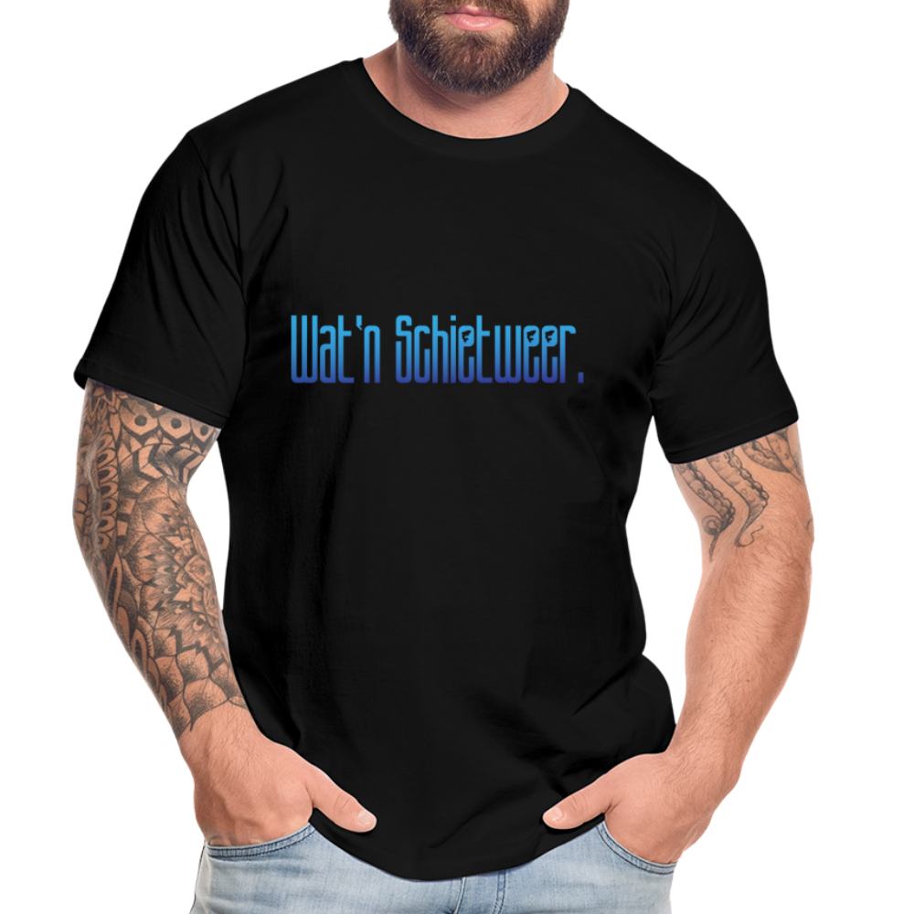 Männer Premium Bio T-Shirt - wat'n Schietweer - Schwarz