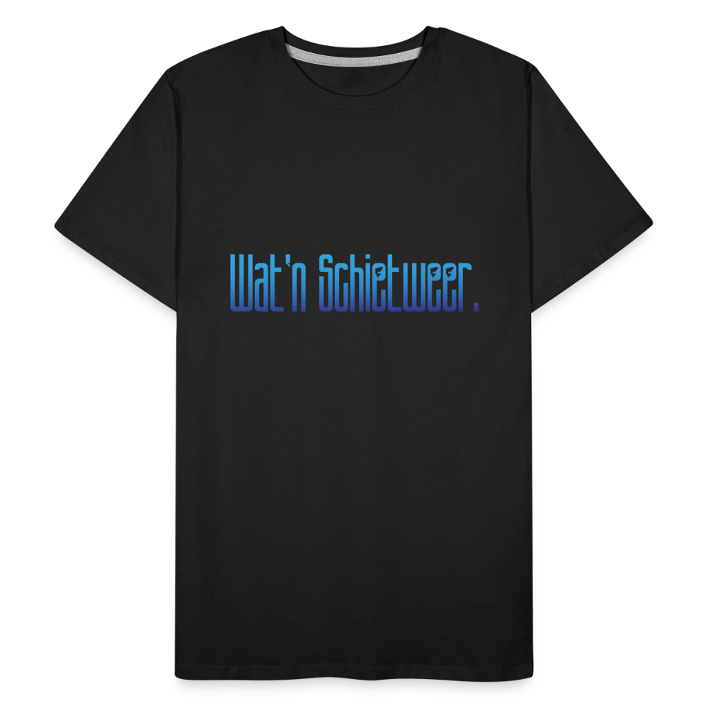 Männer Premium Bio T-Shirt - wat'n Schietweer - Schwarz