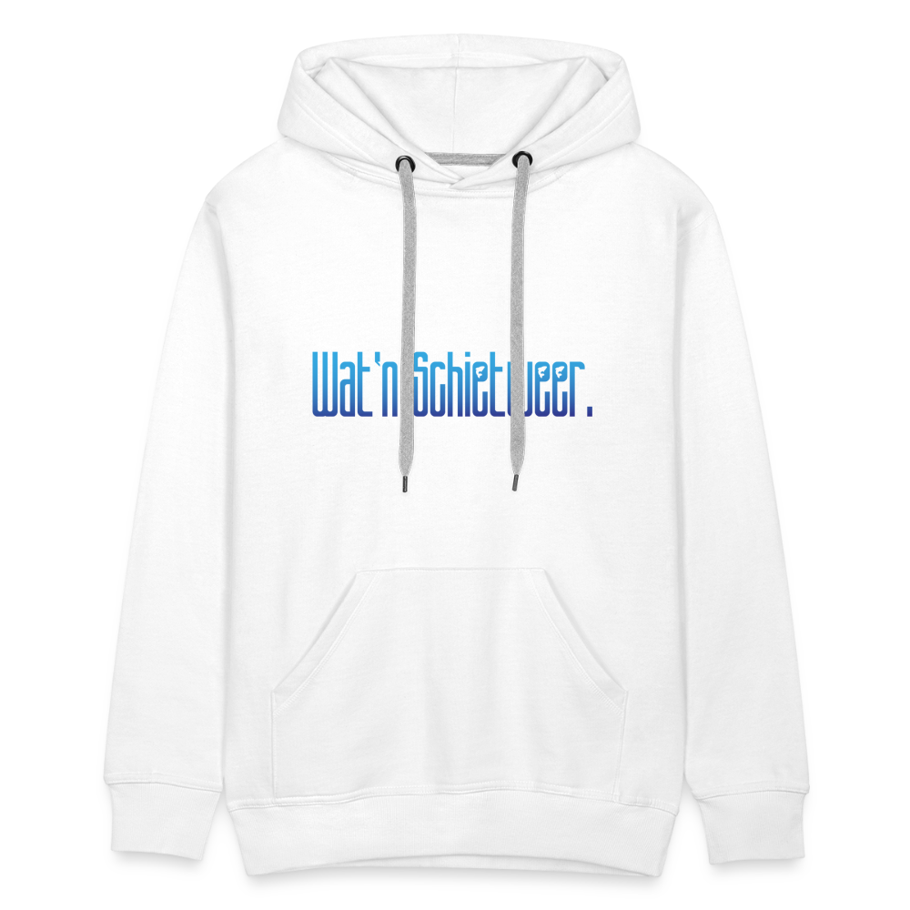 Männer Premium Hoodie - wat'n Schietweer - weiß