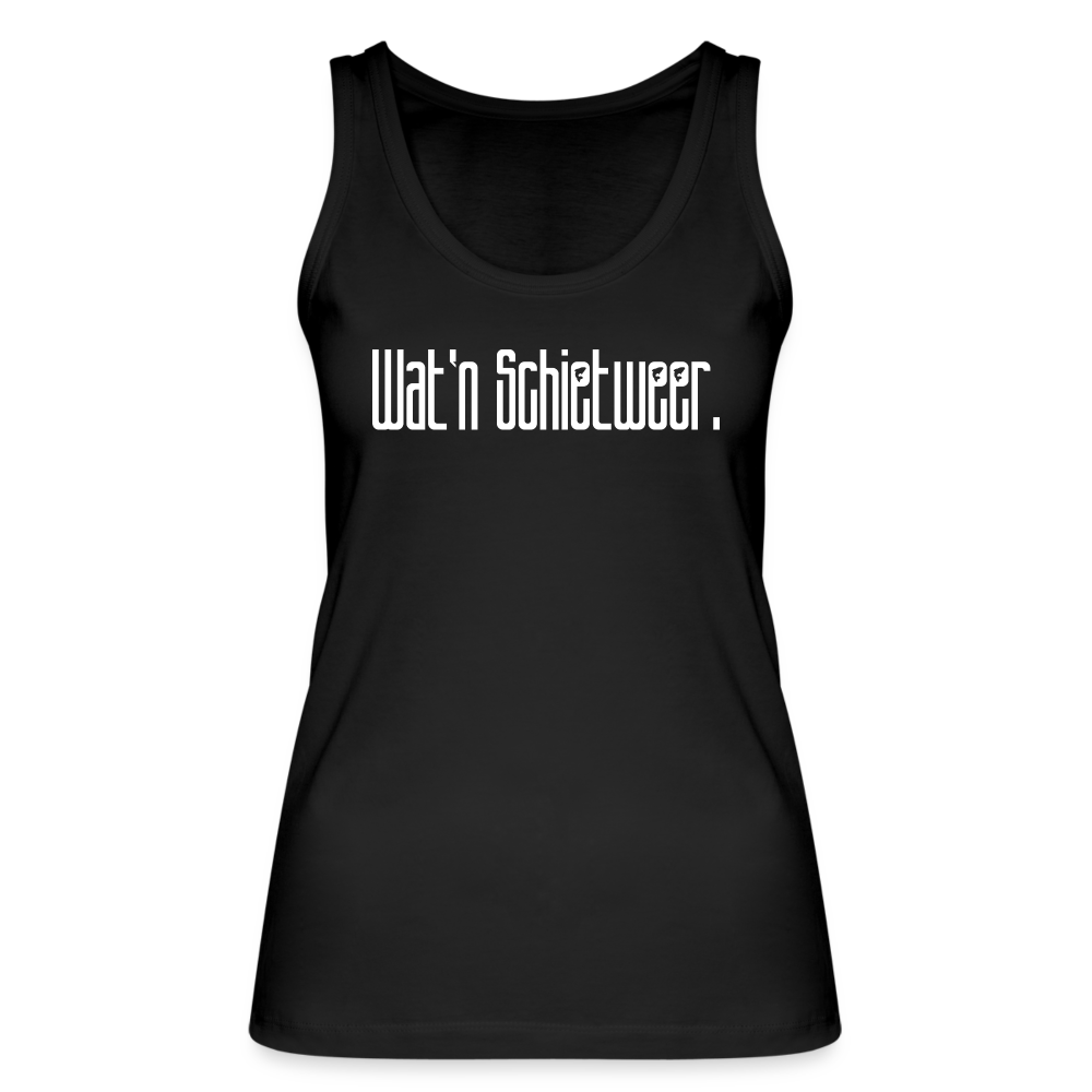 Frauen Bio Tank Top - wat'n Schietweer (weiss) - Schwarz