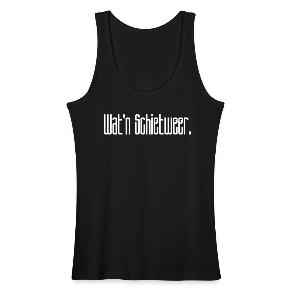 Frauen Bio Tank Top - wat'n Schietweer (weiss) - Schwarz