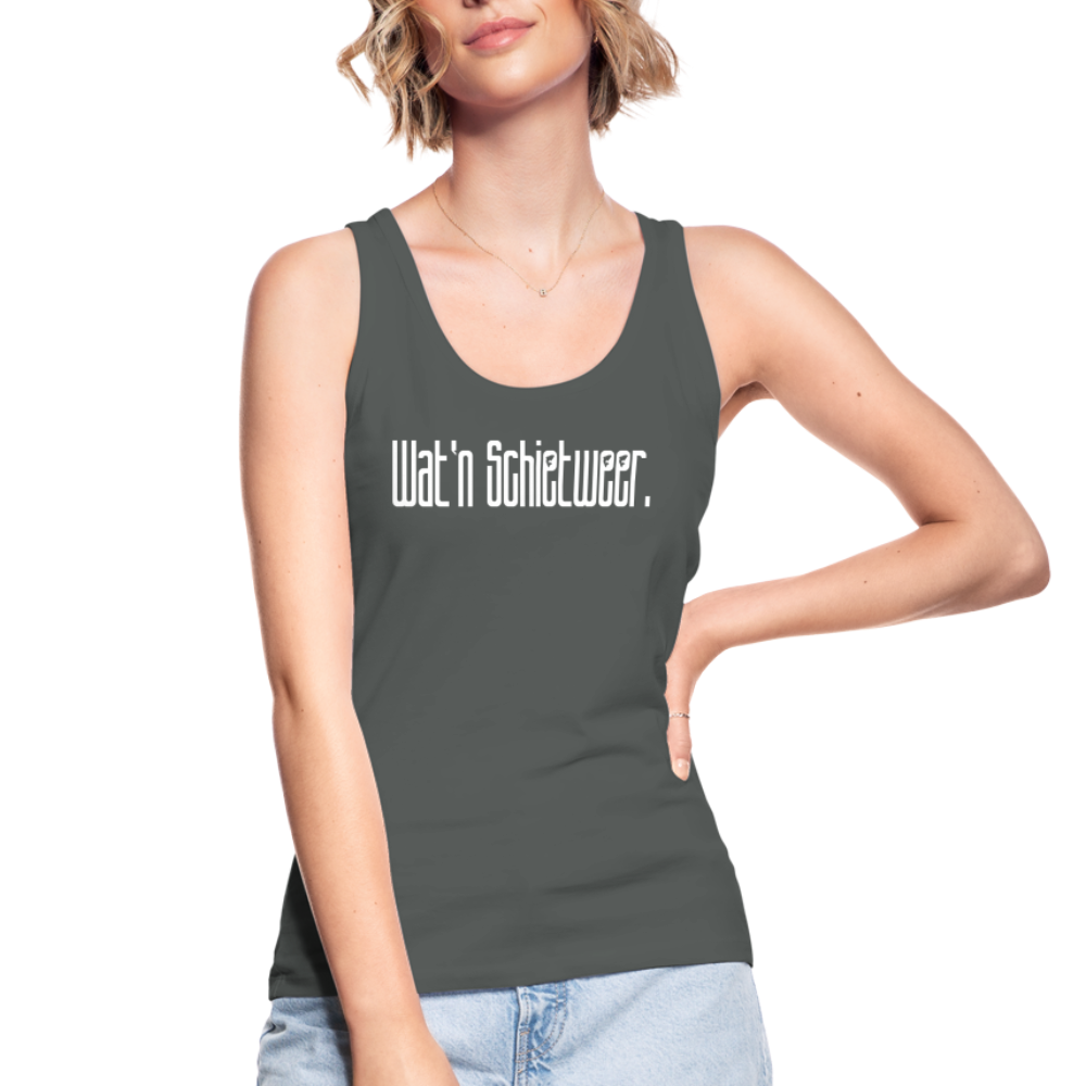Frauen Bio Tank Top - wat'n Schietweer (weiss) - Anthrazit