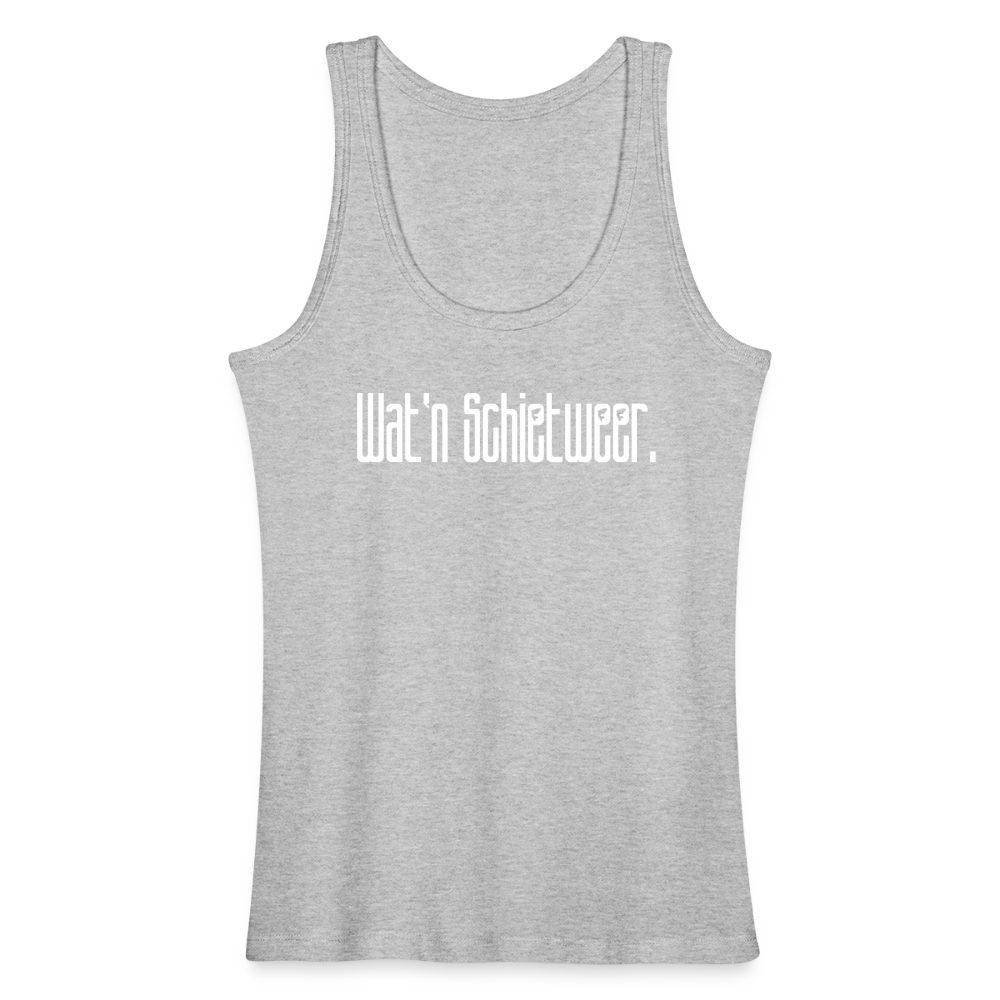 Frauen Bio Tank Top - wat'n Schietweer (weiss) - Grau meliert