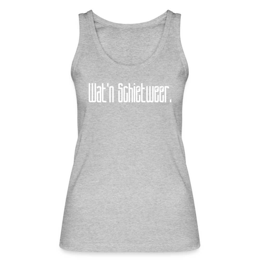 Frauen Bio Tank Top - wat'n Schietweer (weiss) - Grau meliert