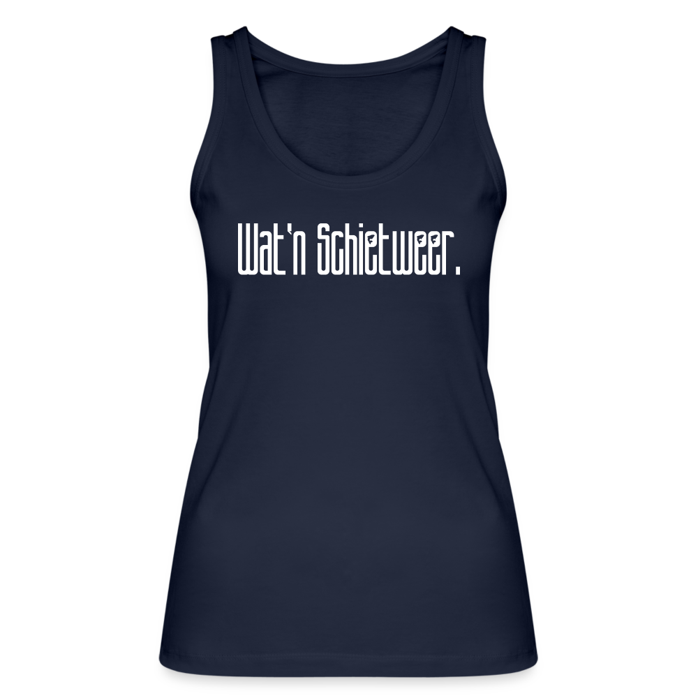 Frauen Bio Tank Top - wat'n Schietweer (weiss) - Navy
