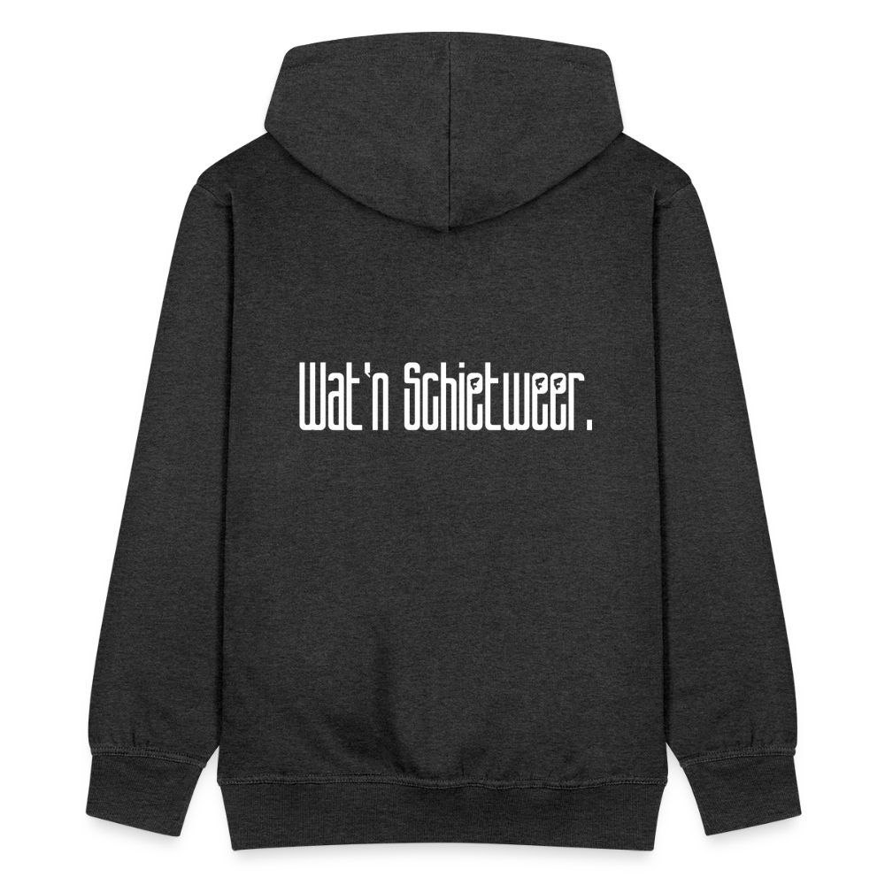 Männer Premium Kapuzenjacke - wat'n Schietweer (weiss) - Anthrazit