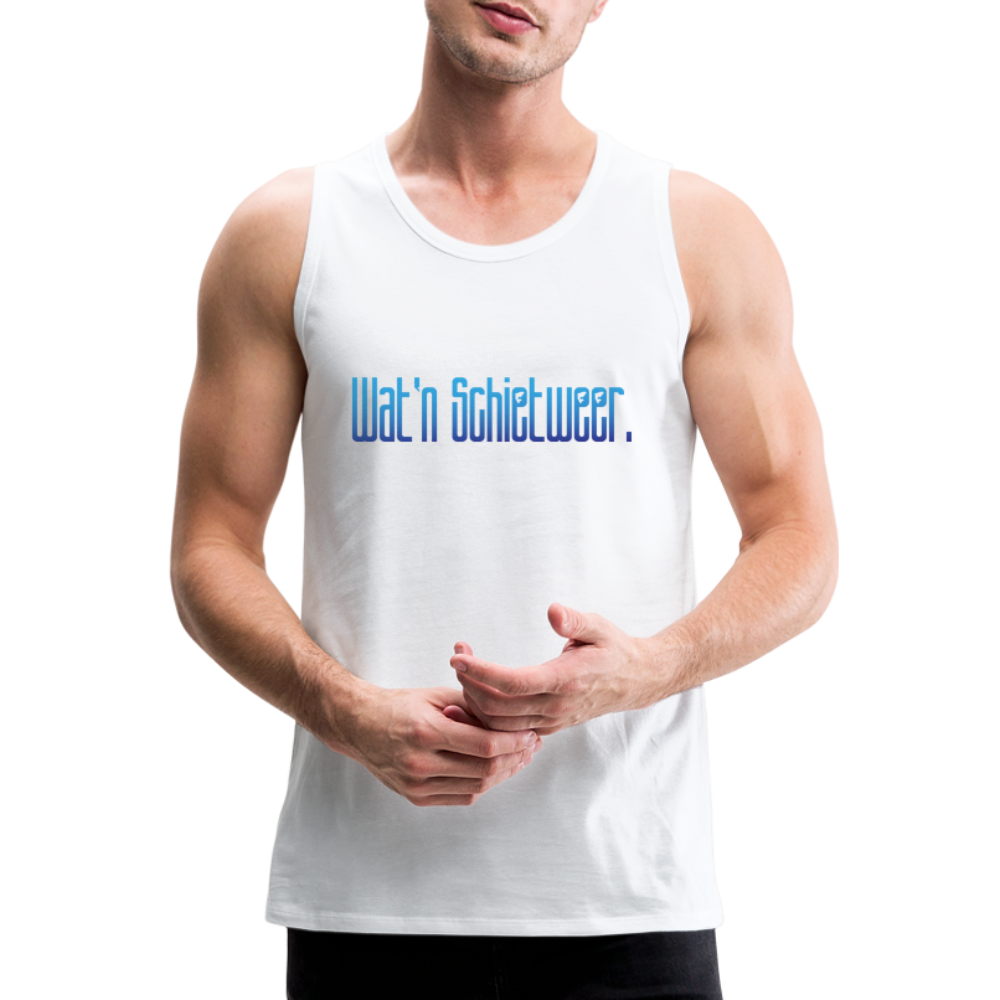 Männer Premium Tank Top - wat'n Schietweer - weiß