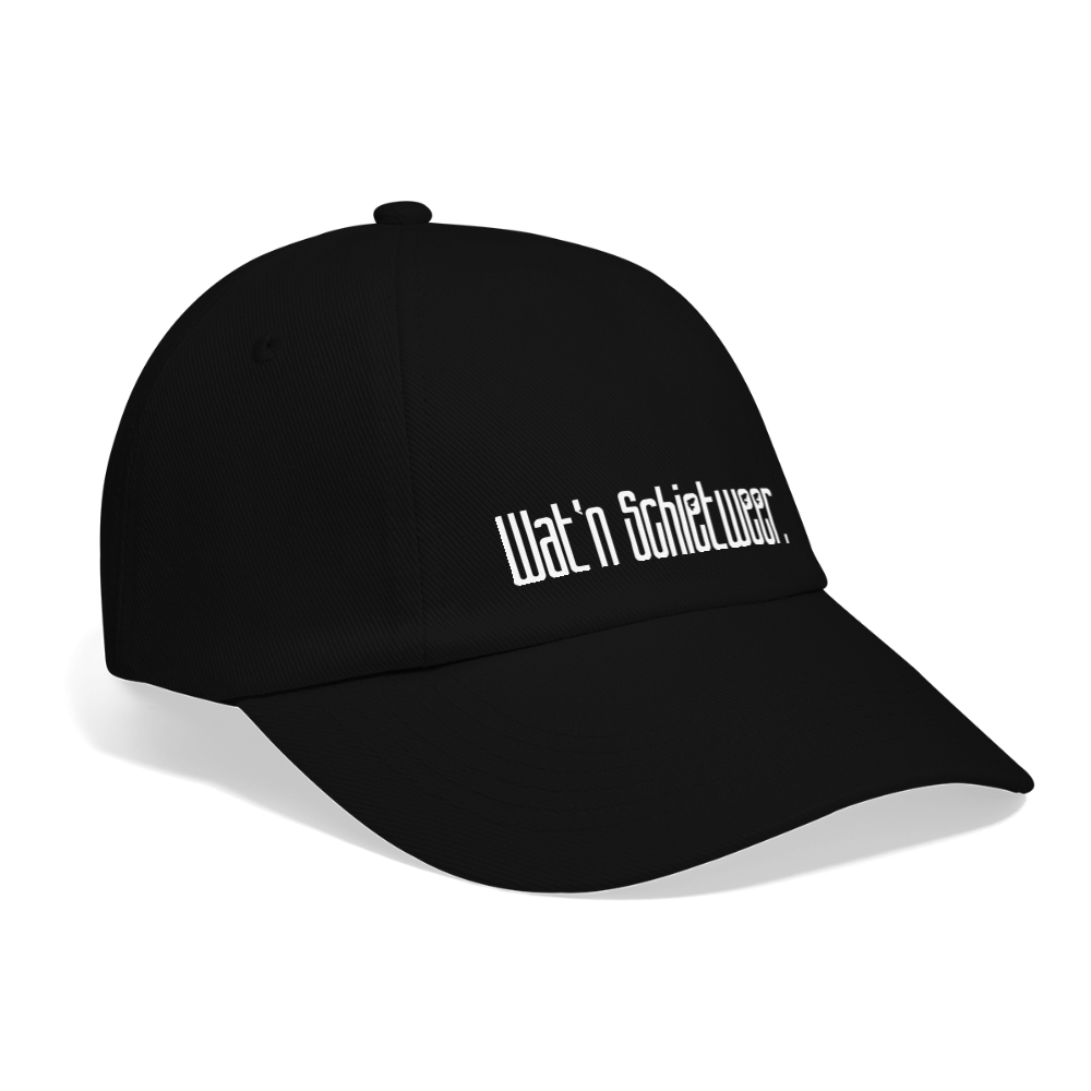 Baseballkappe - wat'n Schietweer (weiss) - Schwarz/Schwarz
