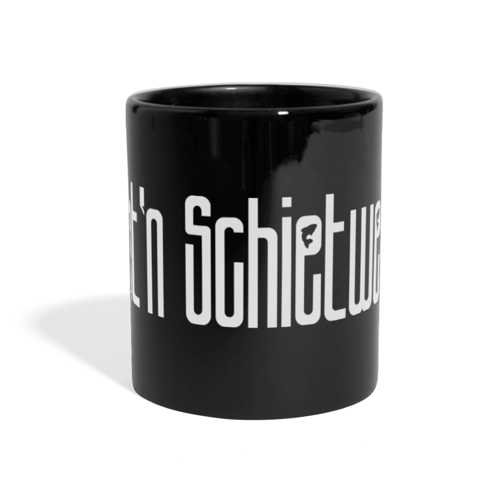Panoramatasse farbig - wat'n Schietweer (weiss) - Schwarz