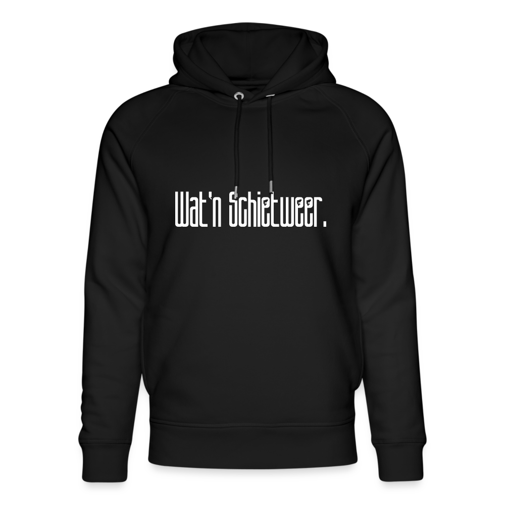Unisex Bio-Hoodie - wat'n Schietweer (weiss) - Schwarz