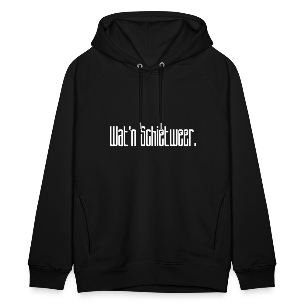 Unisex Bio-Hoodie - wat'n Schietweer (weiss) - Schwarz