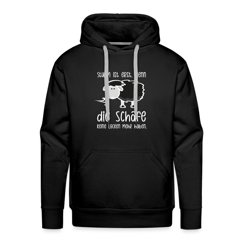 Männer Premium Hoodie - Schaf (weiss) - Schwarz