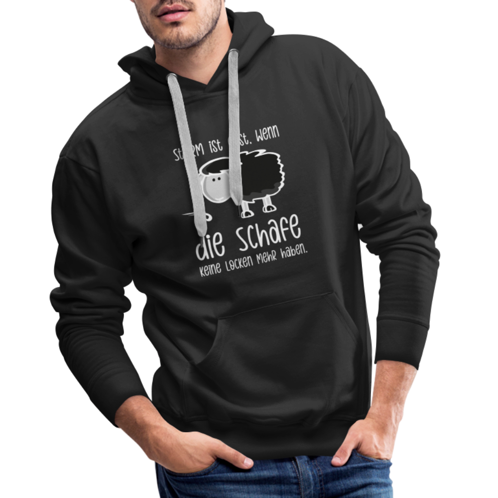 Männer Premium Hoodie - Schaf (weiss) - Schwarz