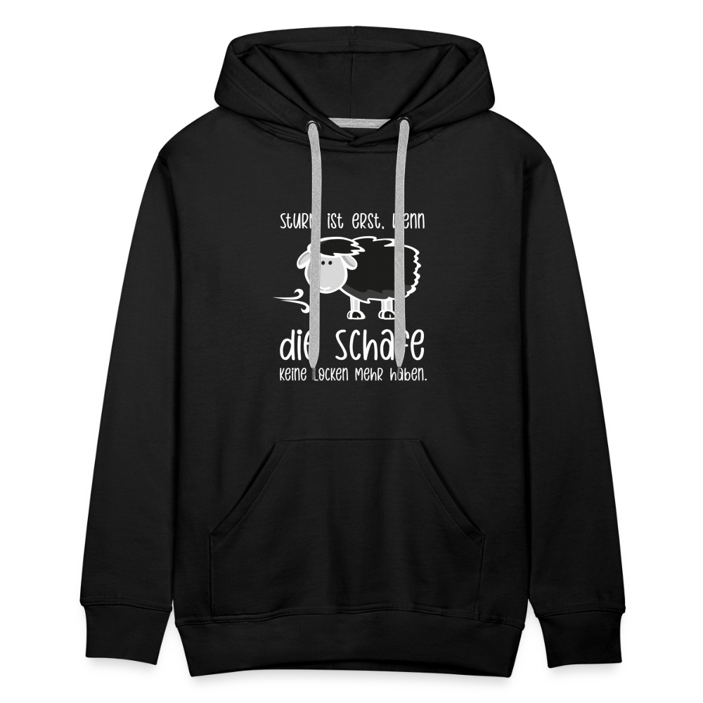 Männer Premium Hoodie - Schaf (weiss) - Schwarz