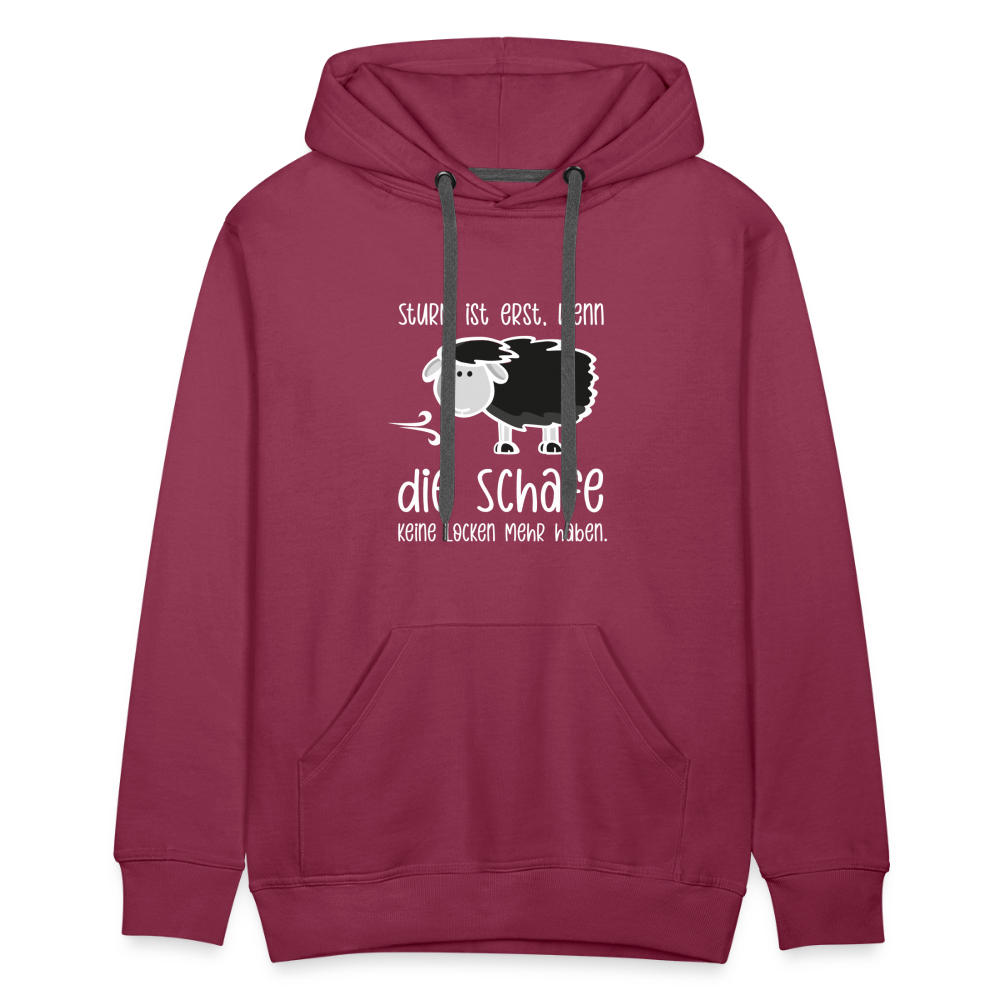 Männer Premium Hoodie - Schaf (weiss) - Bordeaux