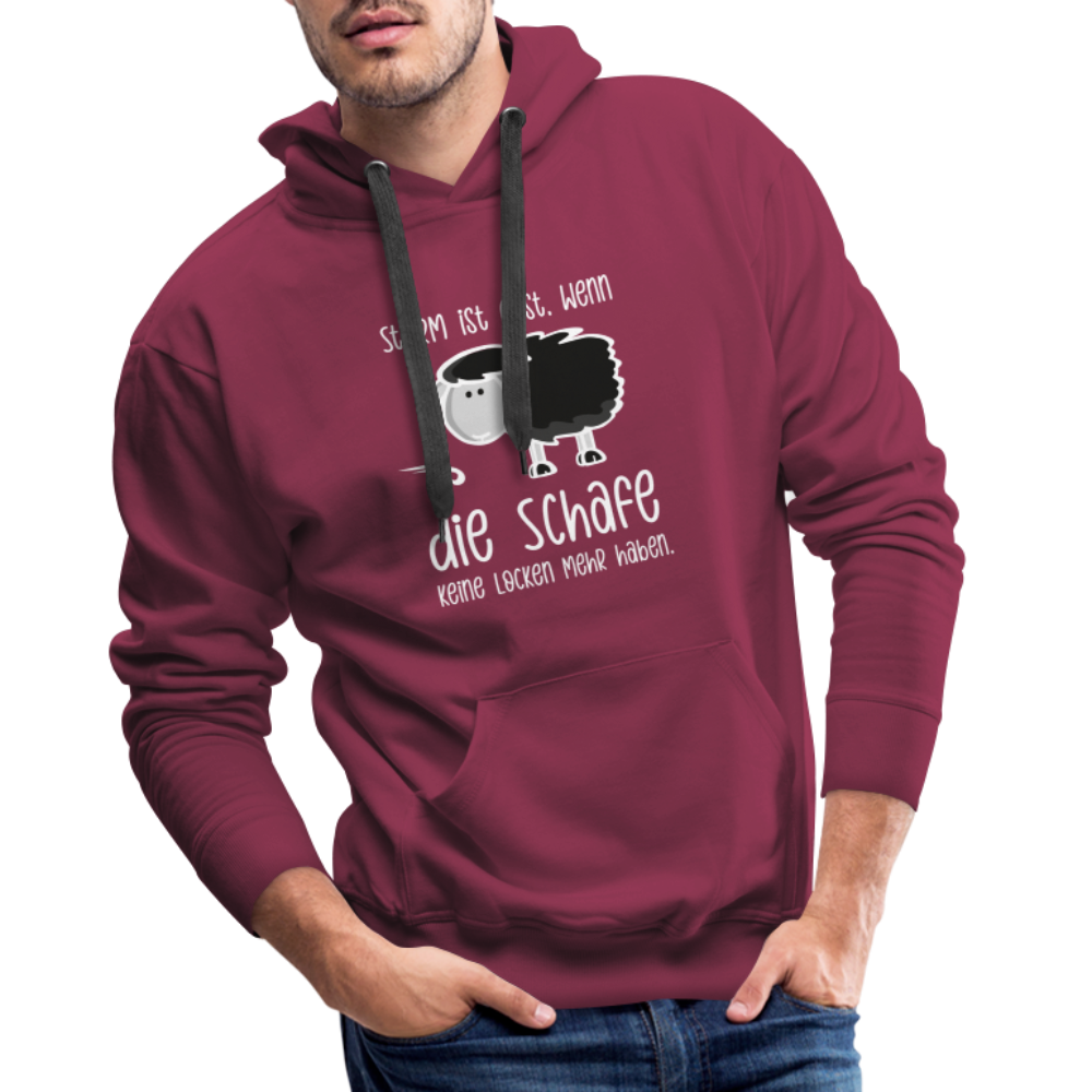 Männer Premium Hoodie - Schaf (weiss) - Bordeaux